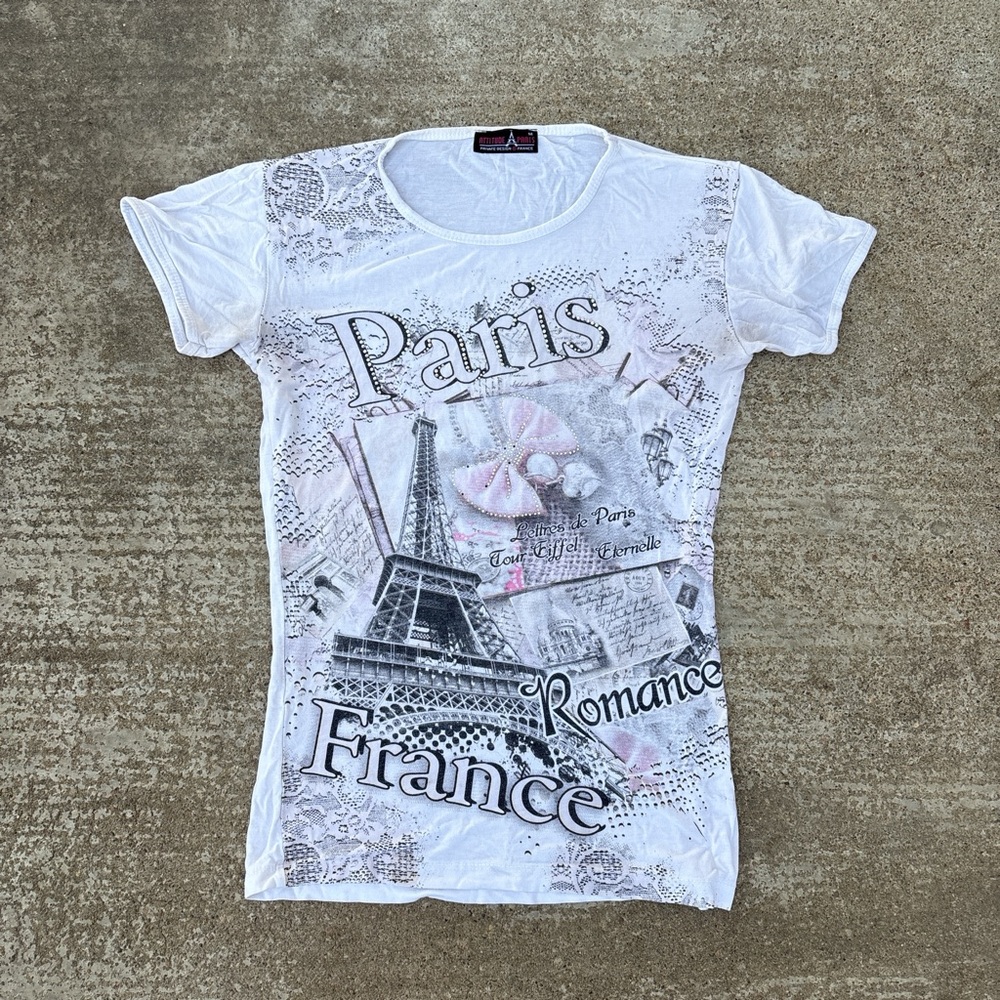 White Paris Graphic T-Shirt